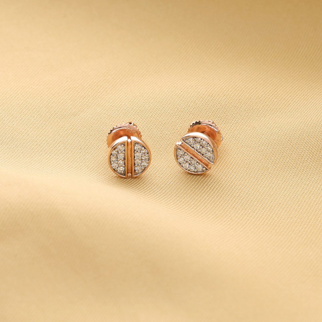 Circa Halo Diamond & Gold Stud Earrings for Women
