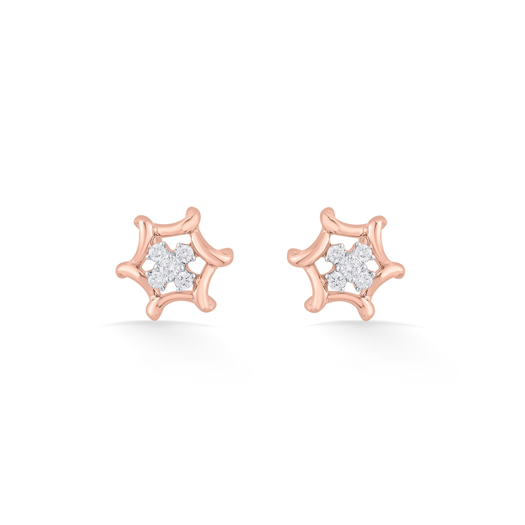 Endless Radiance Diamond & Gold Stud Earrings for Women