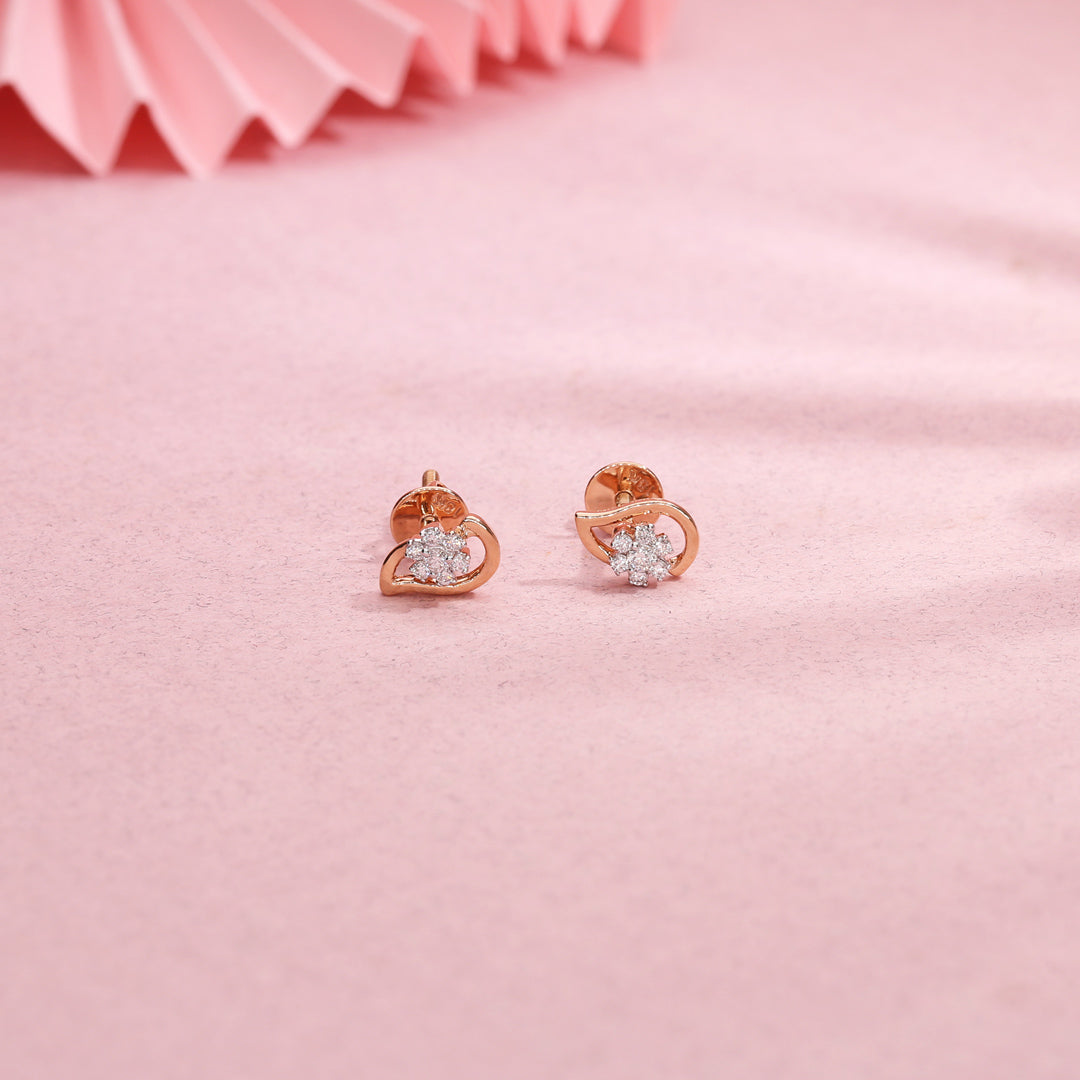 Stellar Muse Diamond & Gold Stud Earrings for Women