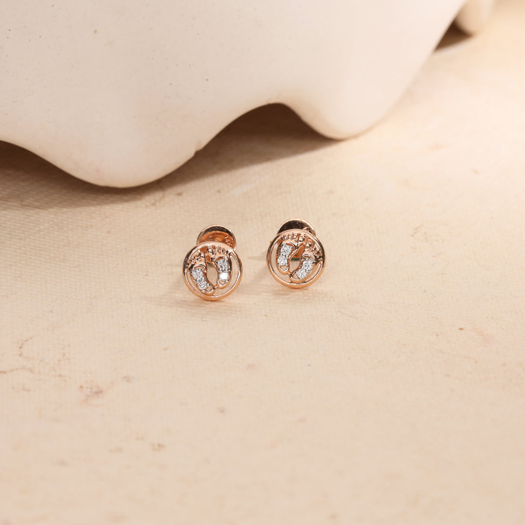Stellaris Prime Diamond & Gold Stud Earrings for Women