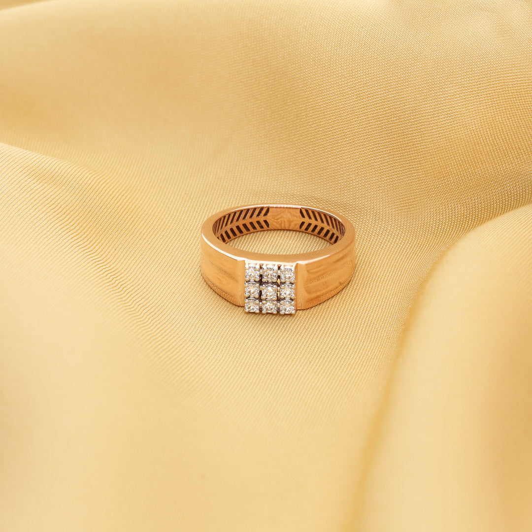 Signature Peak Diamond & Gold Men's Ring for Men