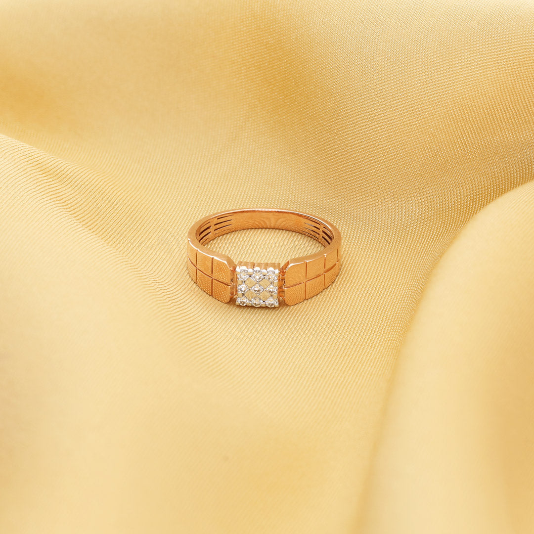 Dominus Mark Diamond & Gold Men's Ring for Men