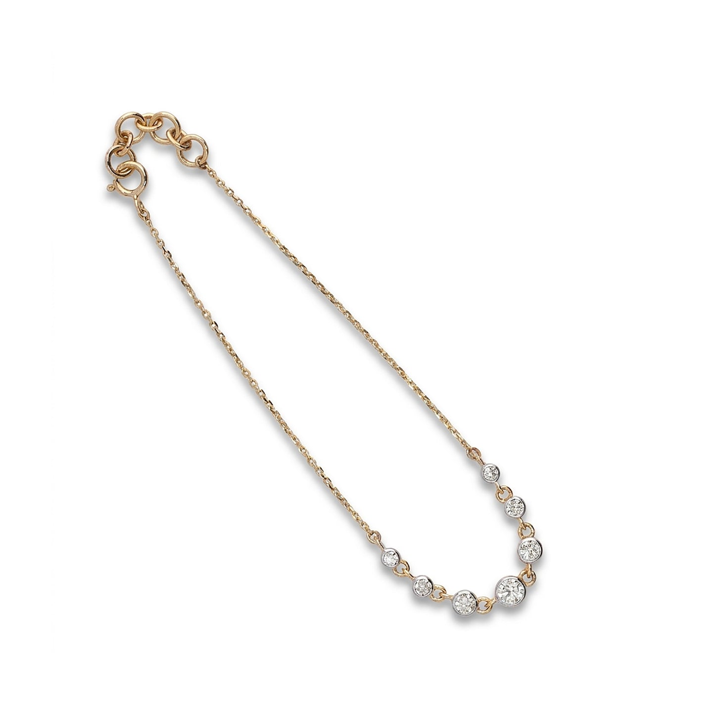 Shimmer Story Flexible Yellow Gold & Diamond Bracelet