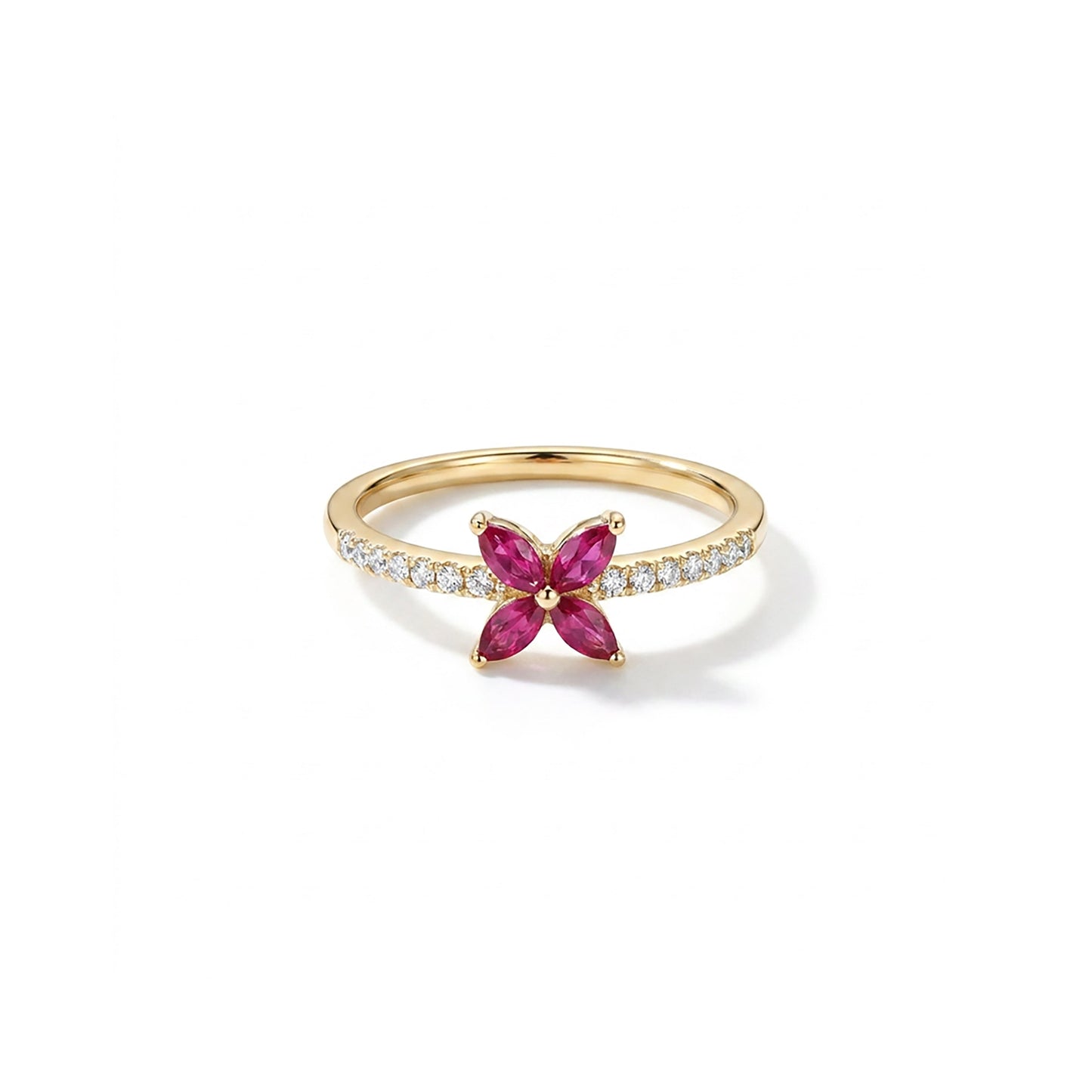 Petal Majesty Casual Yellow Gold & Diamond Ring