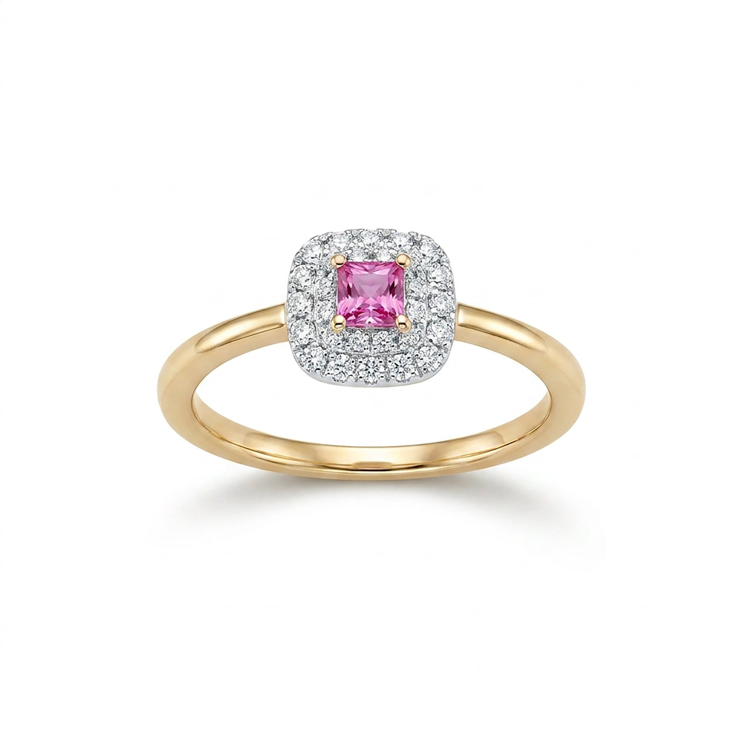 Precision Spark Engagement Yellow Gold & Diamond Ring