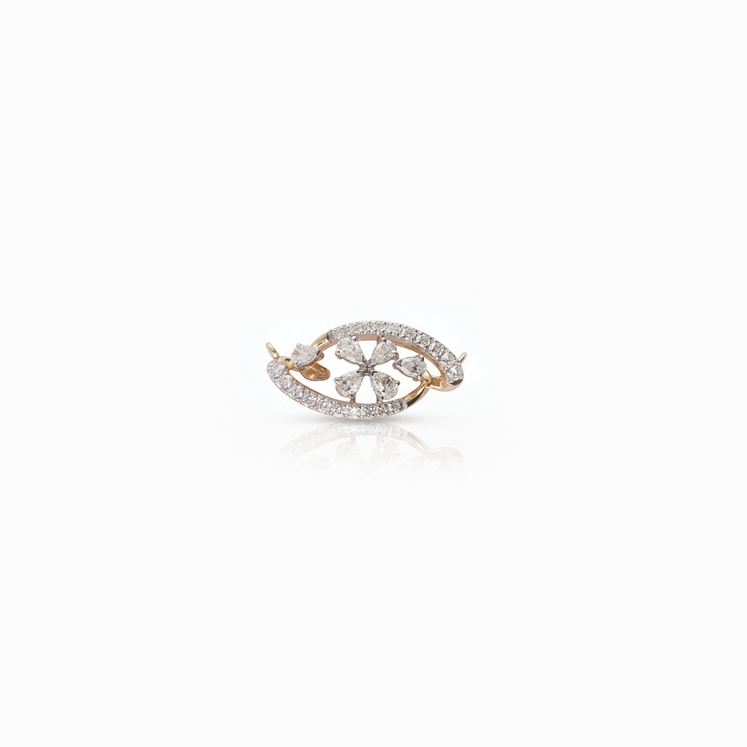 Petaline Bloom 9kt Diamond Mangalsutra Pendant