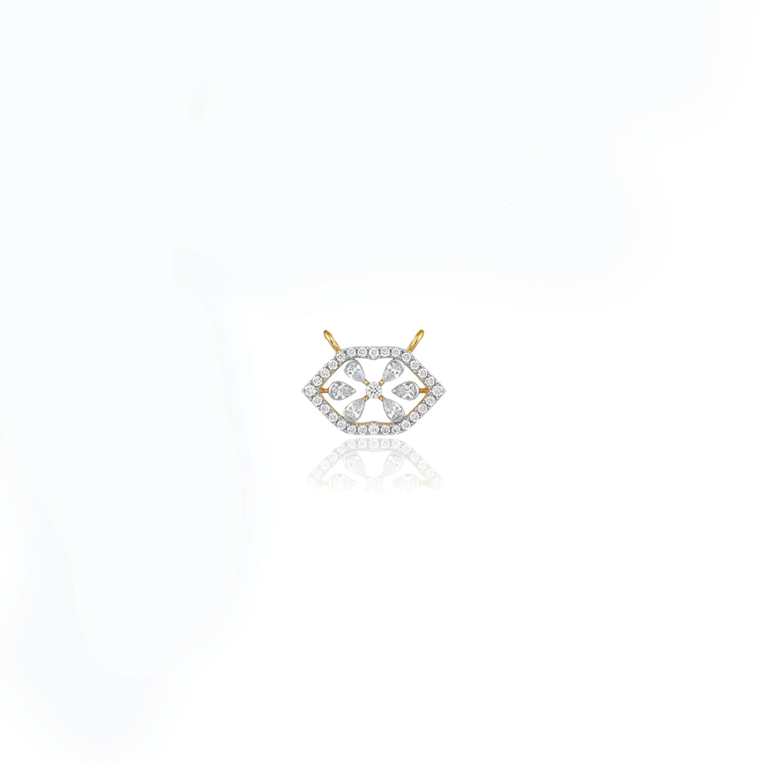 Hexa Glow 9kt Diamond Mangalsutra Pendant