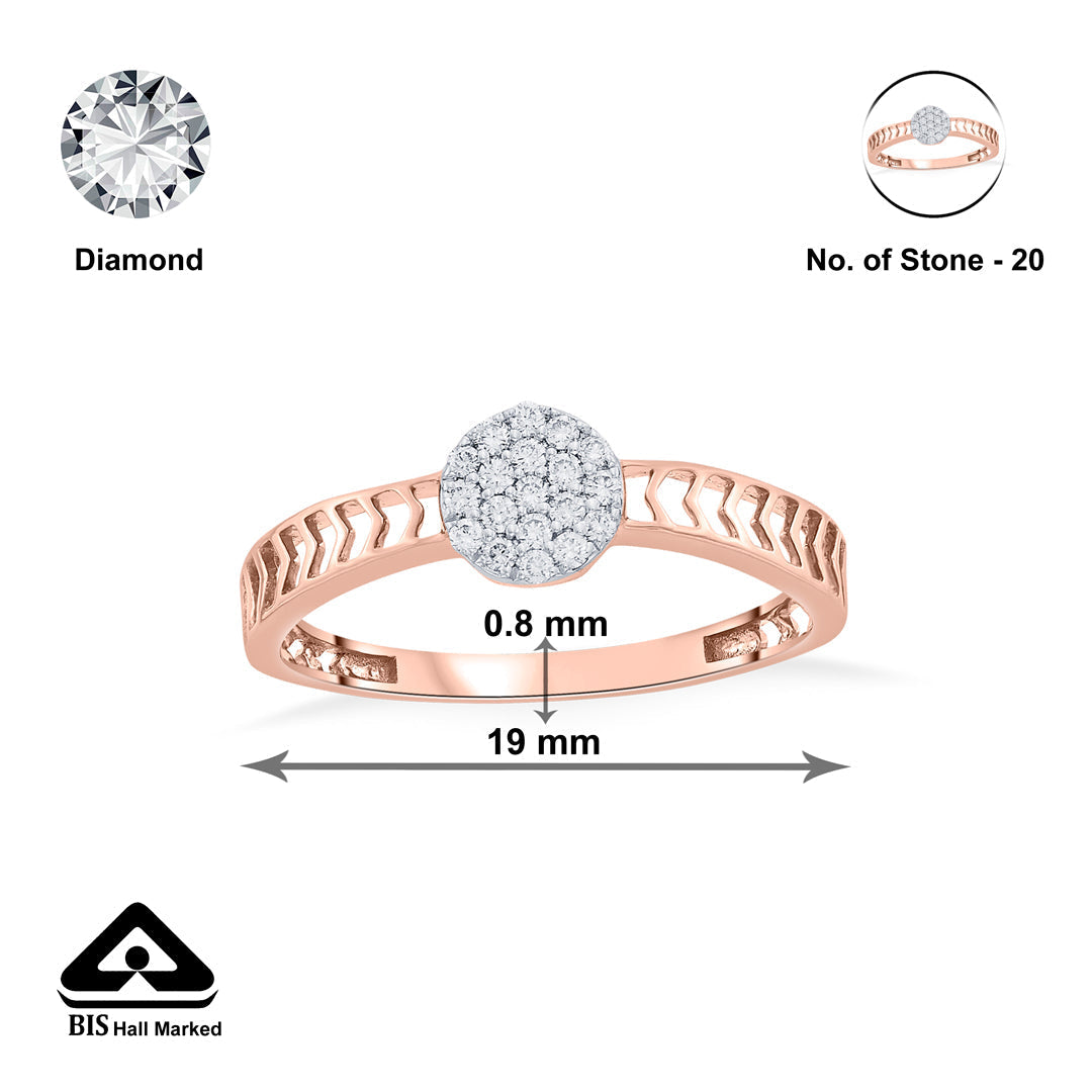 Elura Bloom Diamond & Gold Fashion Ring for Women