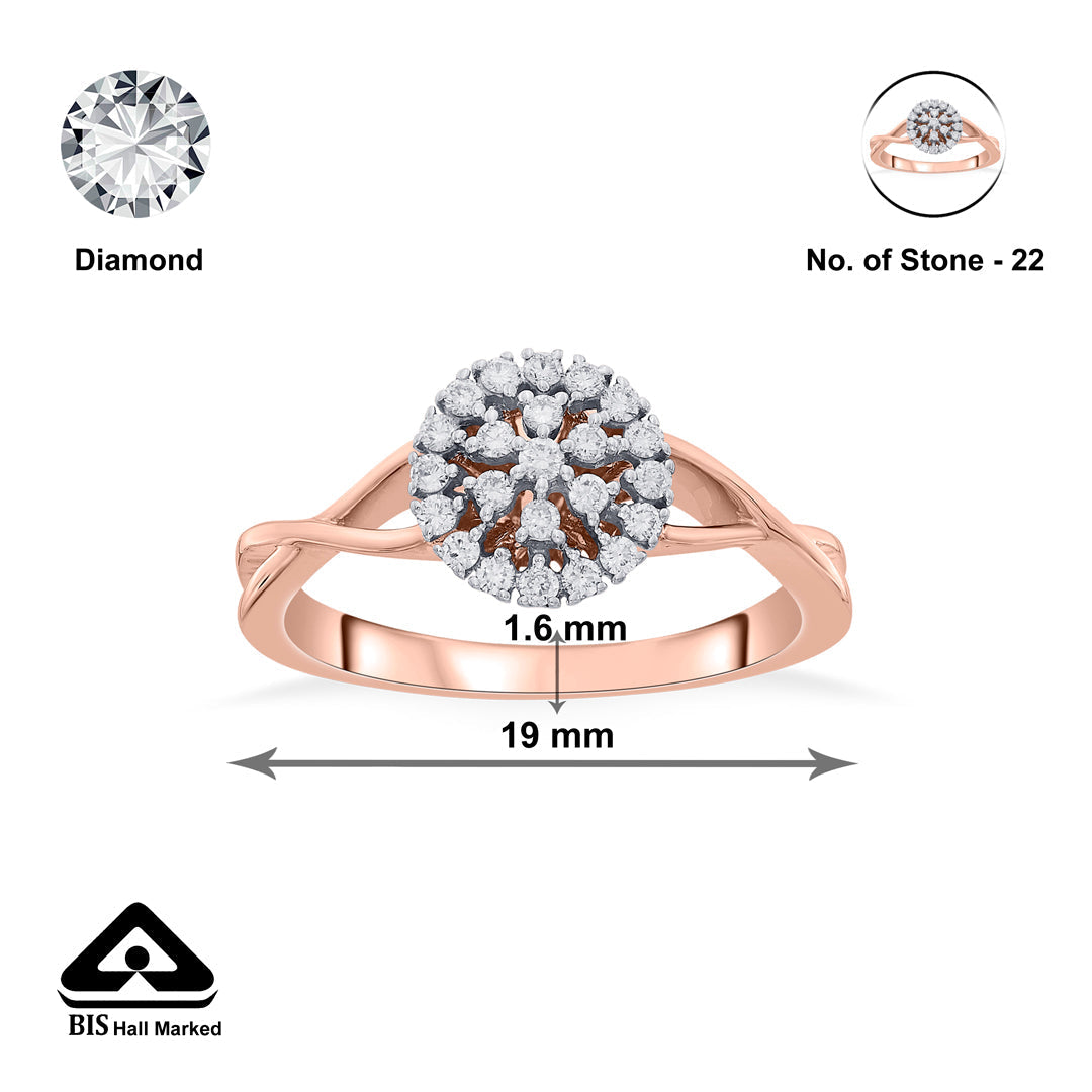 Nebula Spark Diamond & Gold Fashion Ring for Women