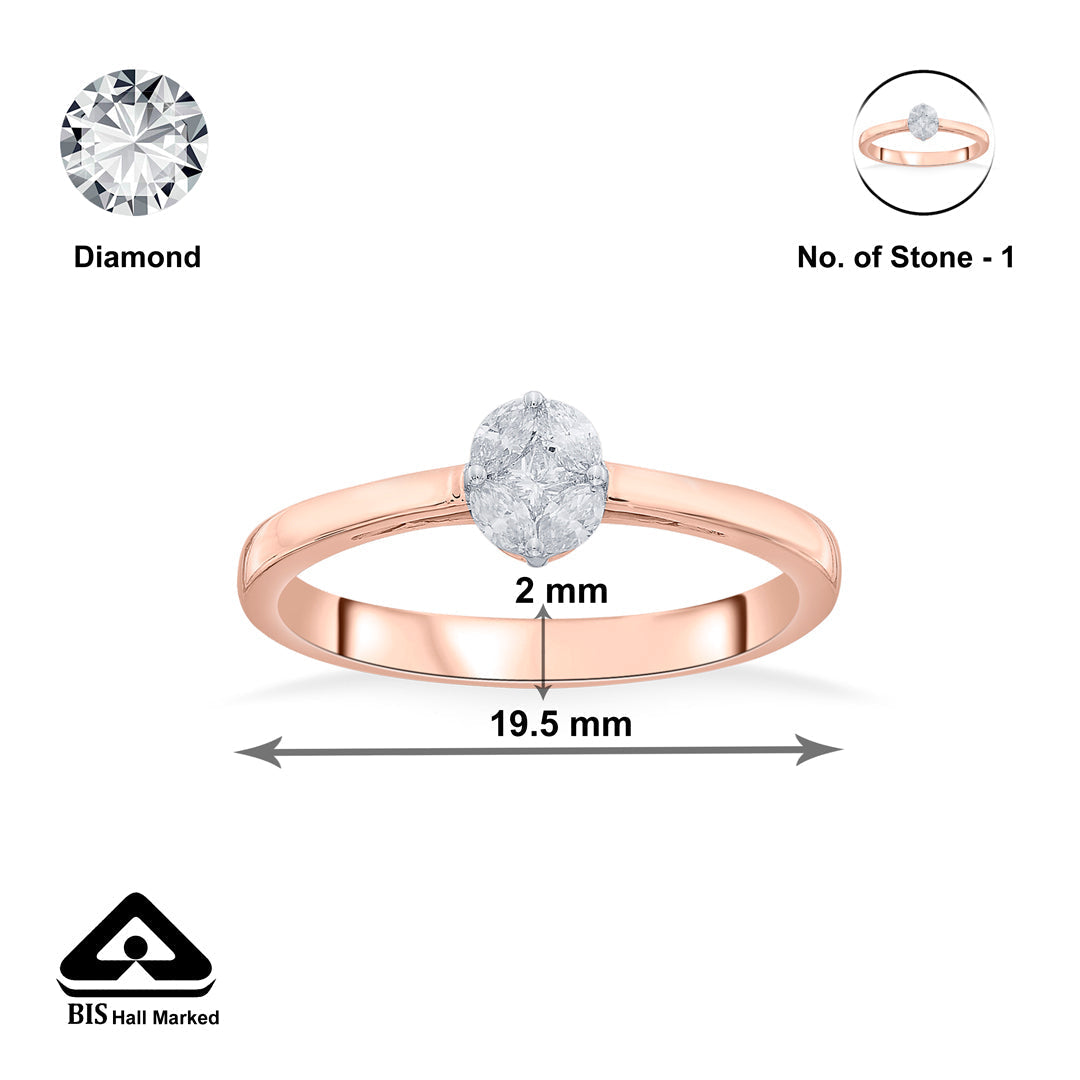 Noble Gem Diamond & Gold Casual Ring for Women