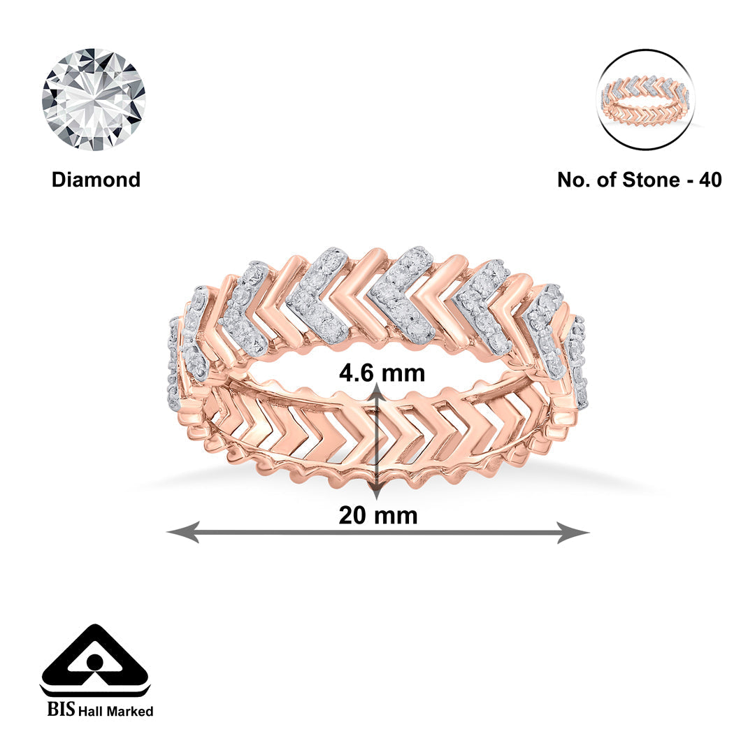 Orbit Axis Diamond & Gold Band Ring for Women