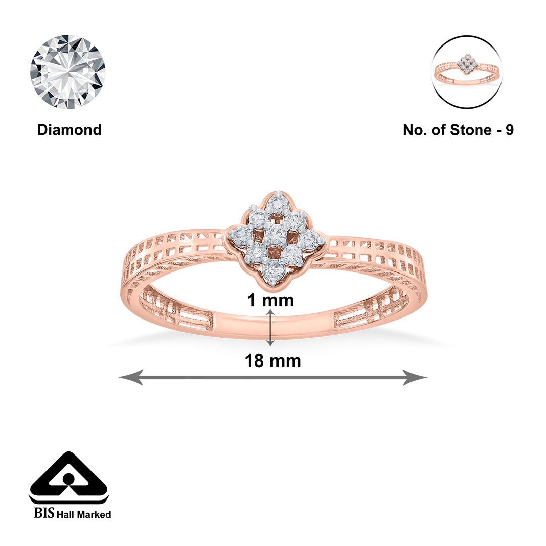 Verde Glow Diamond & Gold Fashion Ring for Women