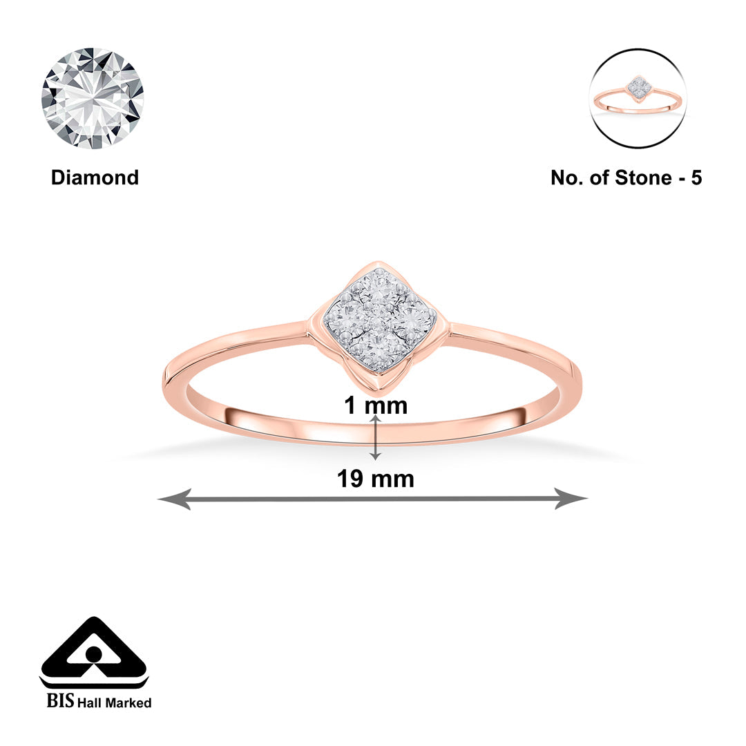 Golden Gem Diamond & Gold Casual Ring for Women