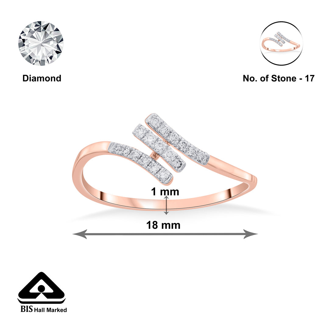 Linked Affection Diamond & Gold Fashion Ring for Women