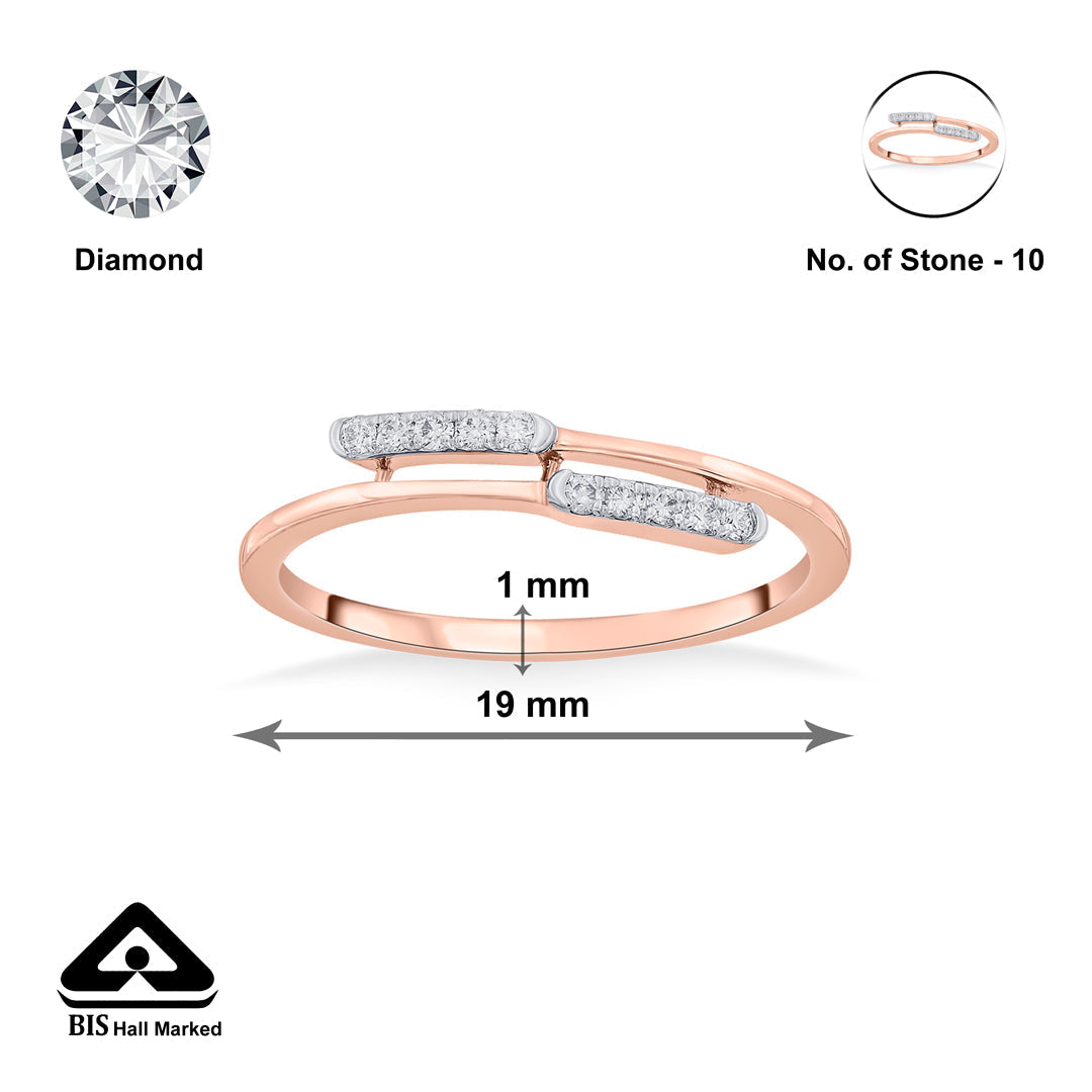Adira Duo Diamond & Gold Casual Ring for Women