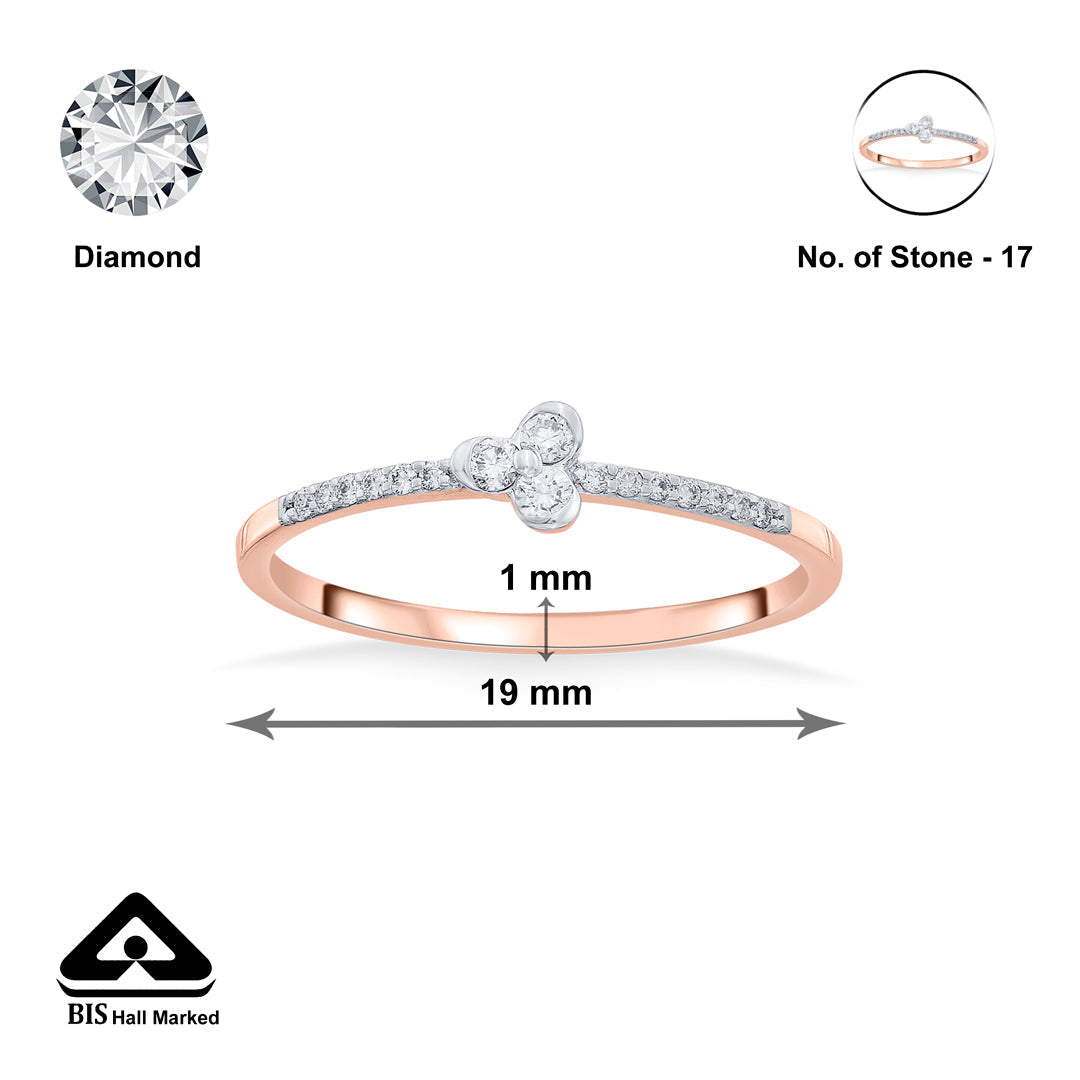Soul Shine Diamond & Gold Casual Ring for Women