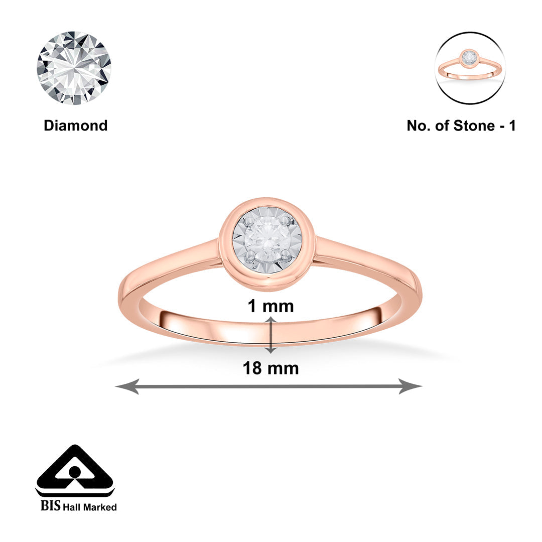 Signature Elegance Diamond & Gold Casual Ring for Women