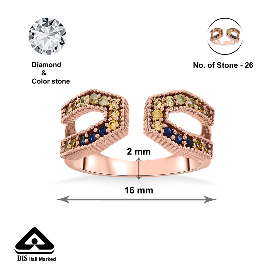 Glow Link Gold Fashion Ring for Women