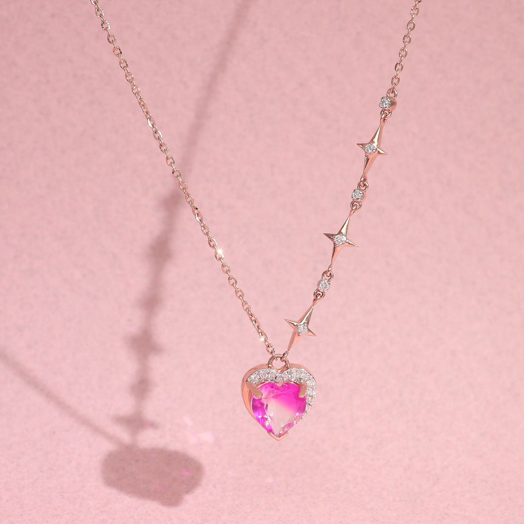 Rosé Muse Diamond & Gold Modern Necklace for Women