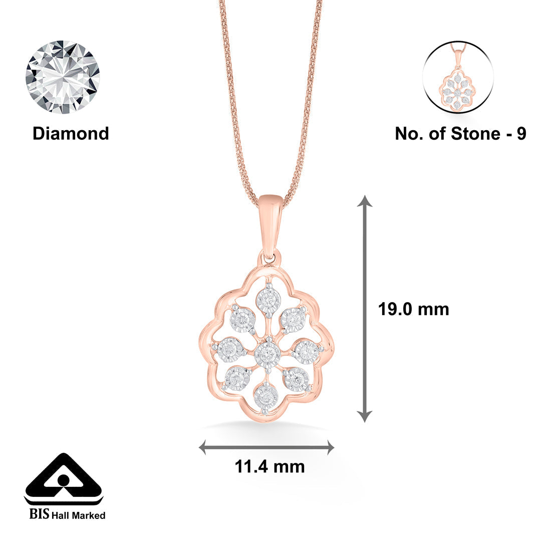 Nine Essence Diamond & Gold Casual Pendant for Women