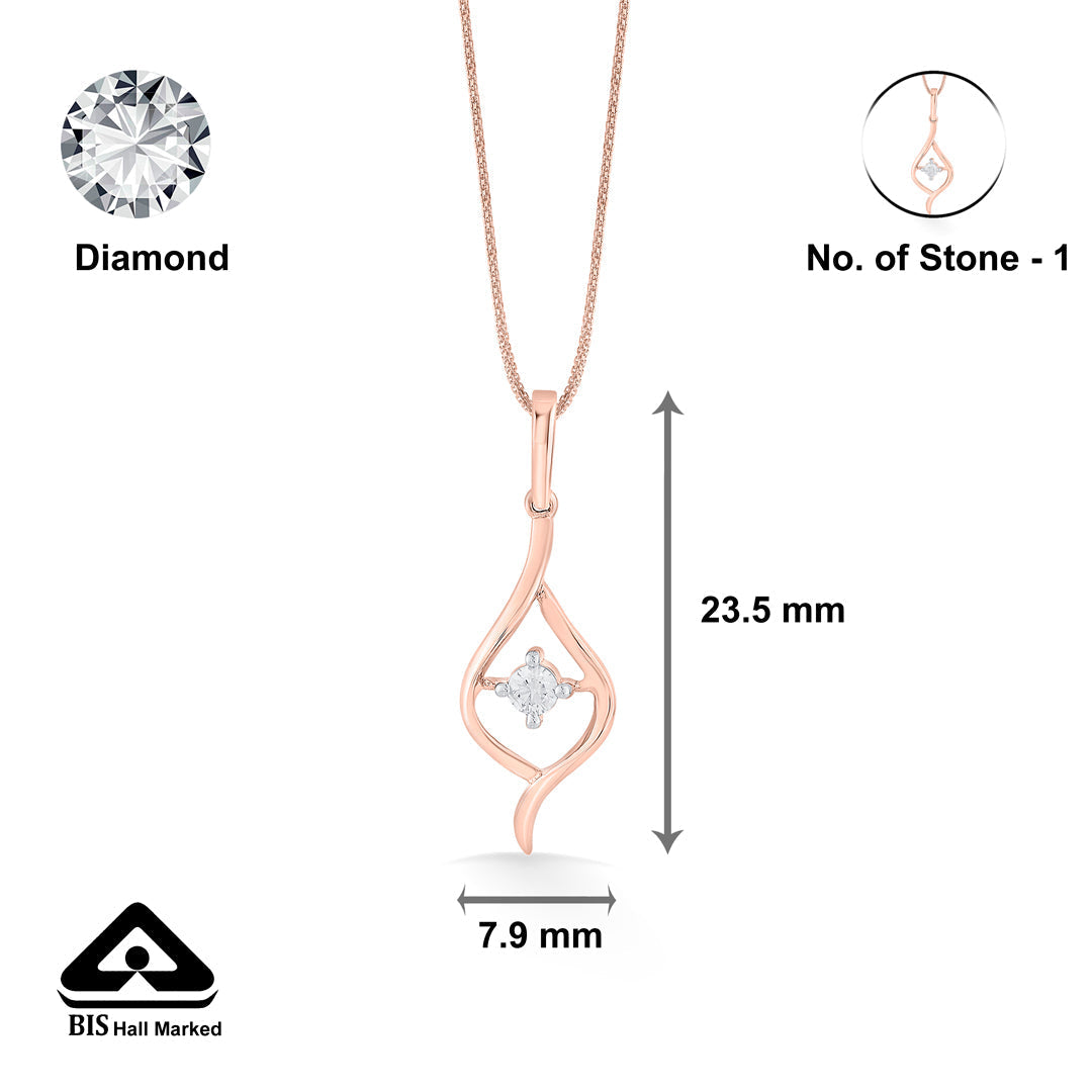 Heritage Shankha Diamond & Gold Casual Pendant for Women