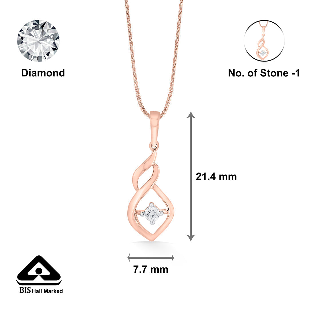 Sacred Shankha Diamond & Gold Casual Pendant for Women