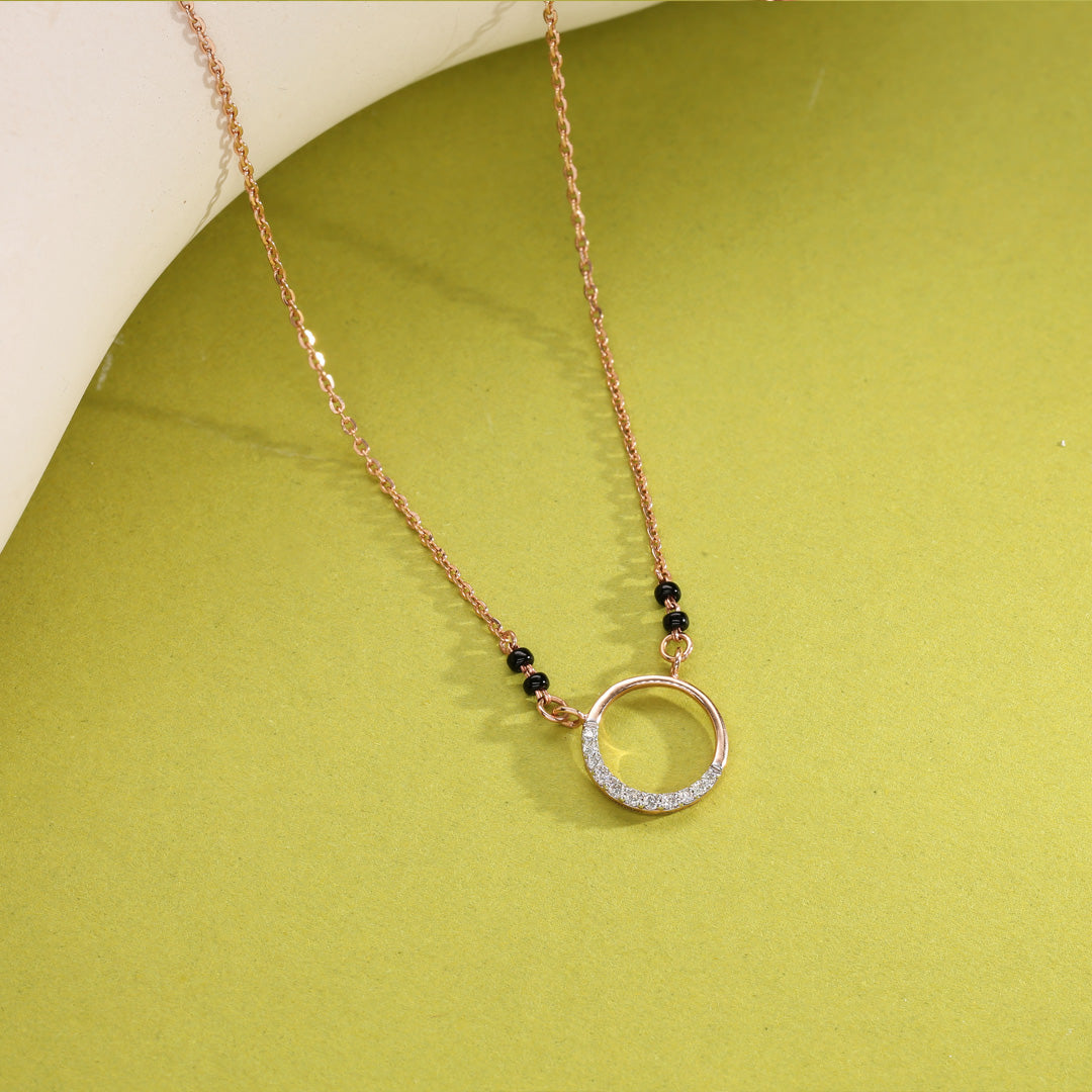 Aurelia Grace Diamond & Gold Tanmaniya Mangalsutra for Women