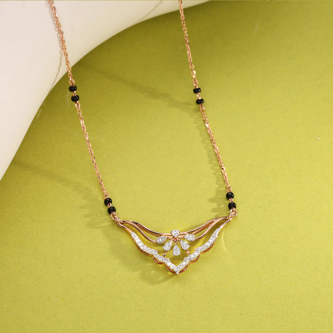 Radiant Grace Diamond & Gold Tanmaniya Mangalsutra for Women