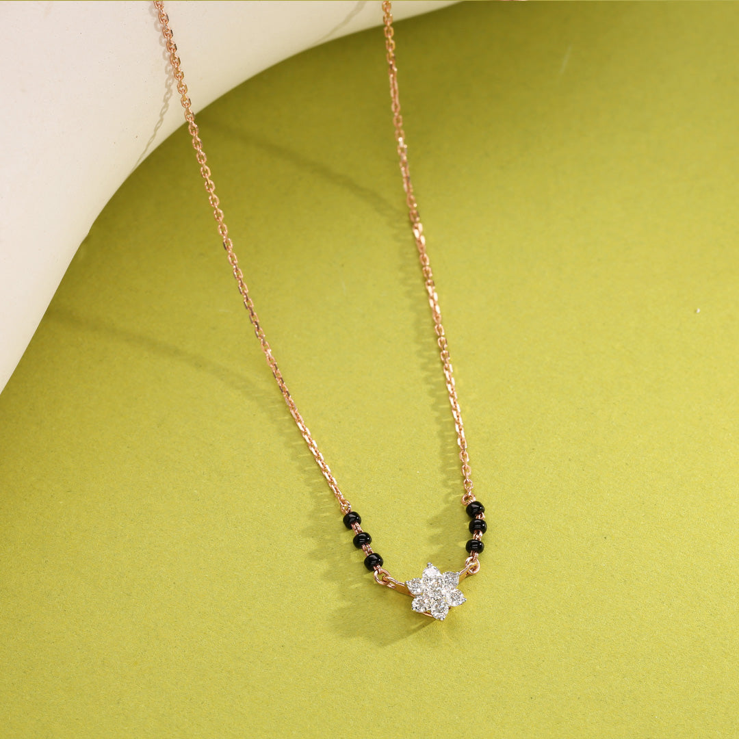 Forever Spark Diamond & Gold Tanmaniya Mangalsutra for Women