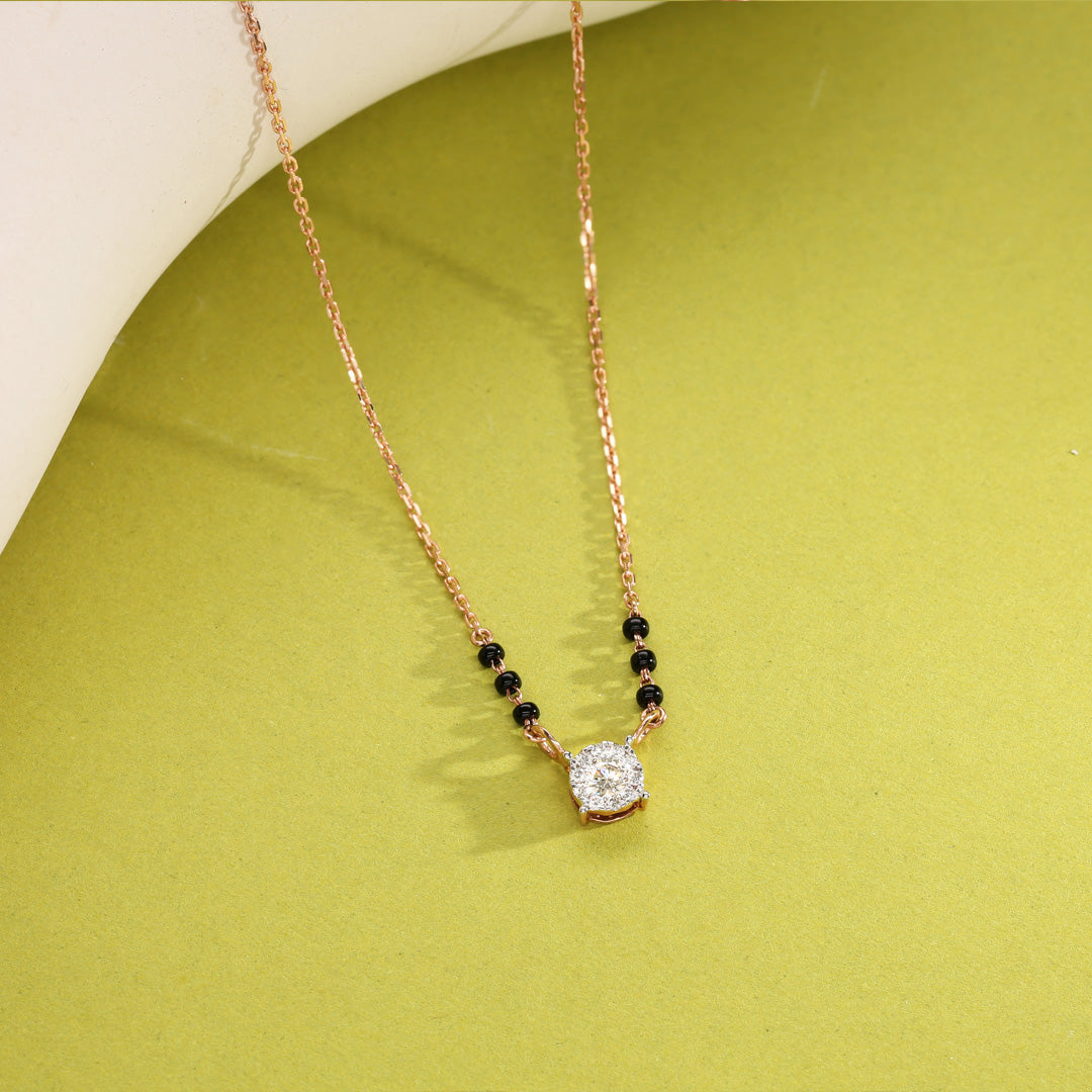 Infinite Spark Diamond & Gold Tanmaniya Mangalsutra for Women