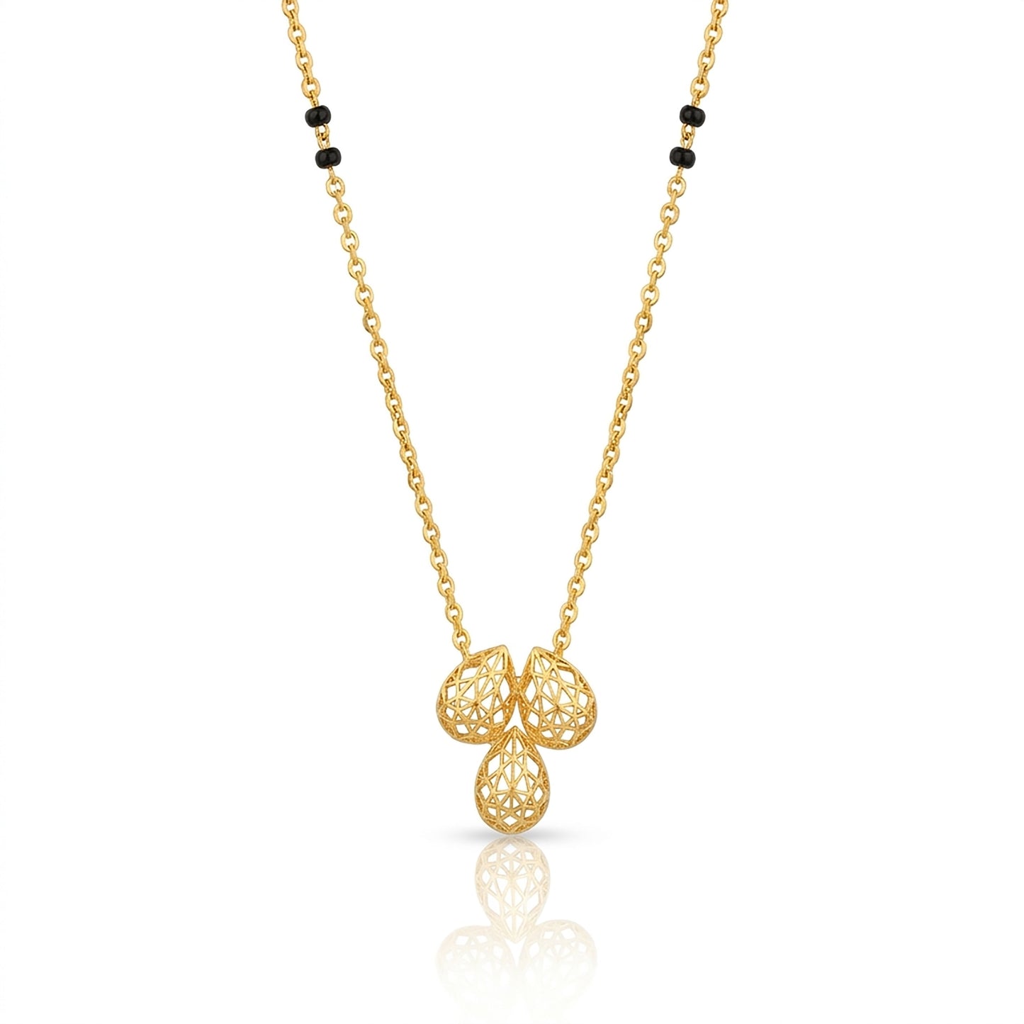 Mesh Ellipsis 9kt Gold Mangalsutra