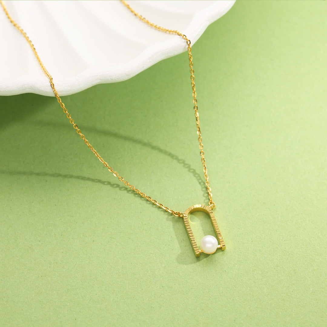 Pearl Edit Gold Modern Necklace for Women