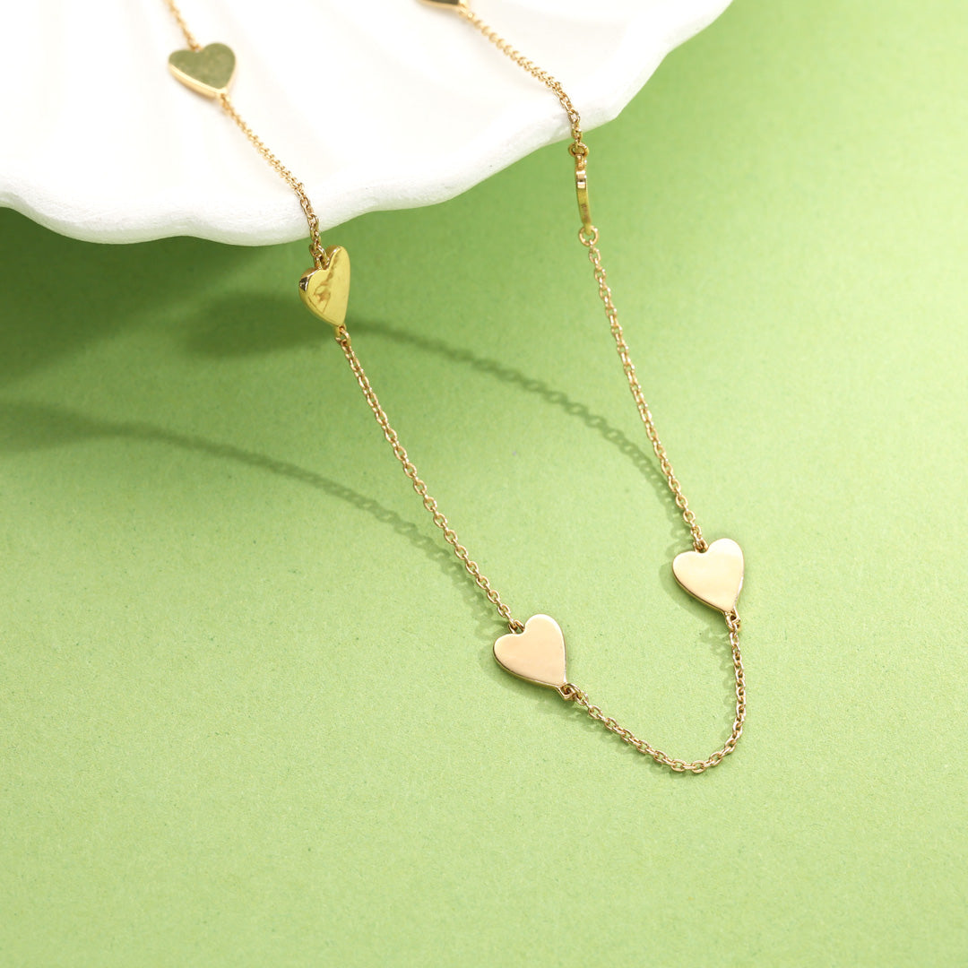 Heart Rhythm Gold Fancy Chain Necklace for Women