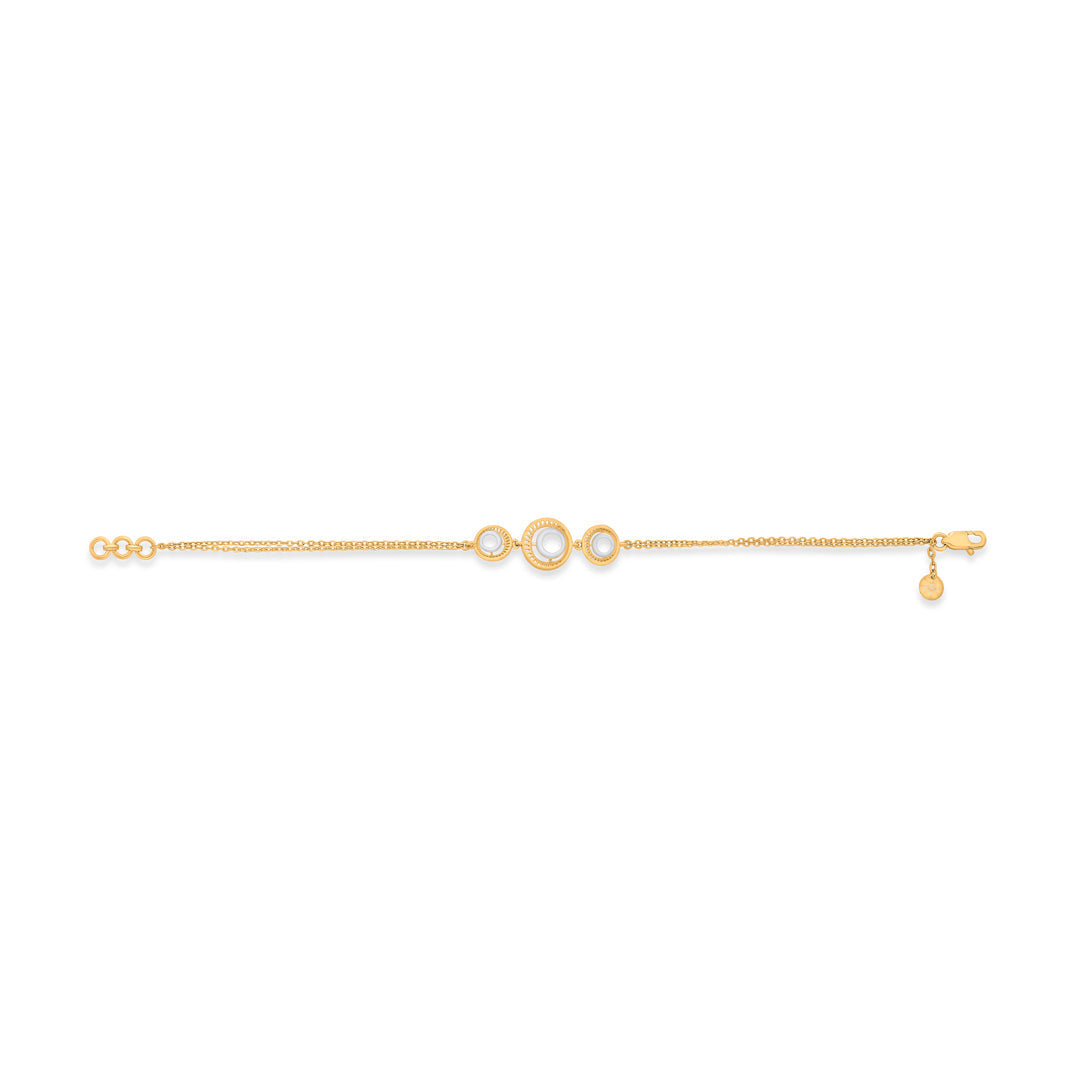Halo Luxe Gold Flexible Bracelet for Women