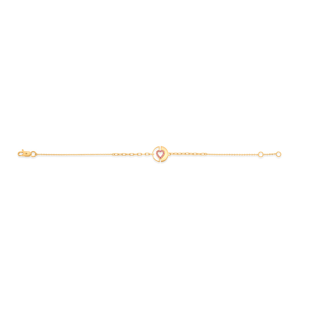 Crown Glow Gold Flexible Bracelet for Women