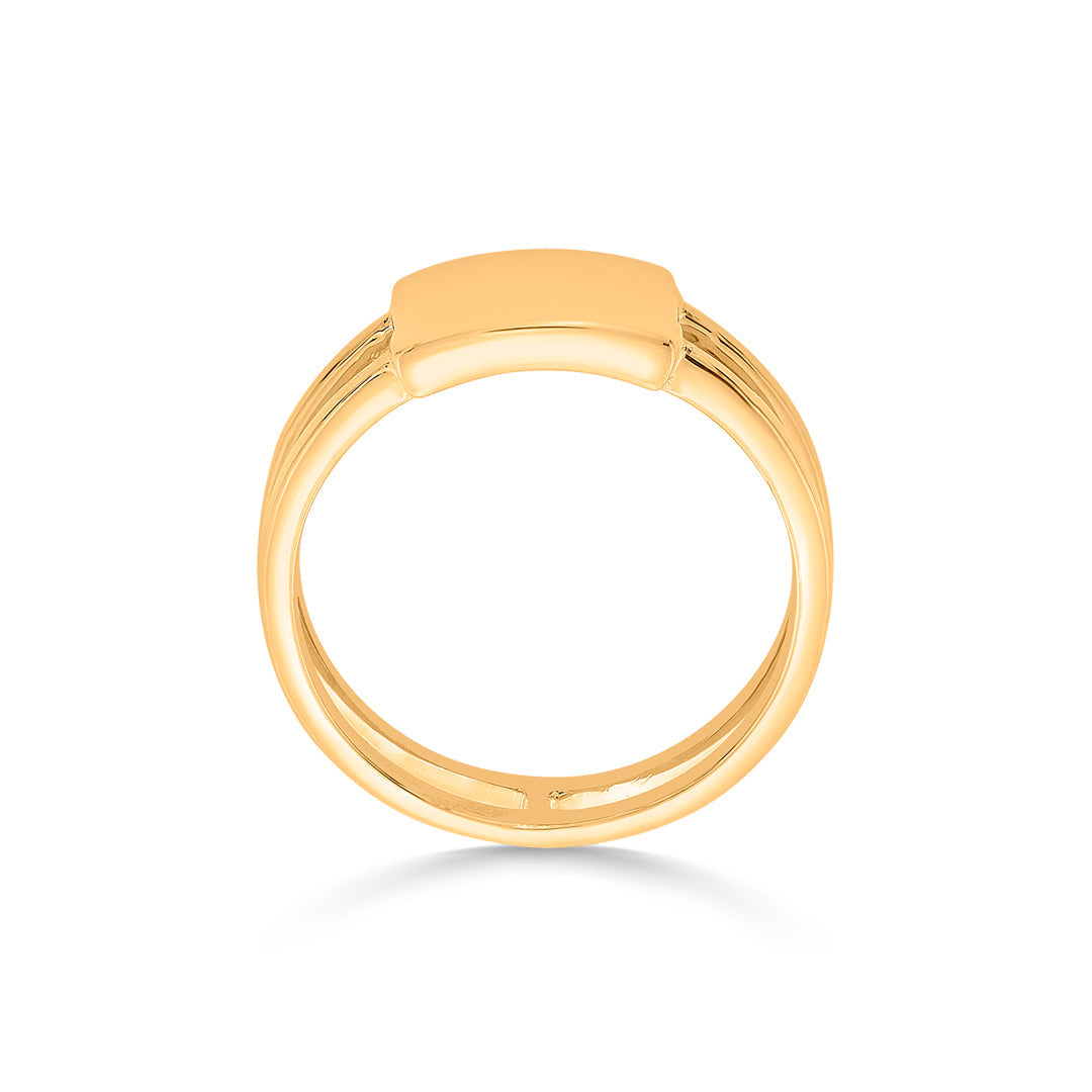 Cube Luxe Gold Fashion Ring for Women