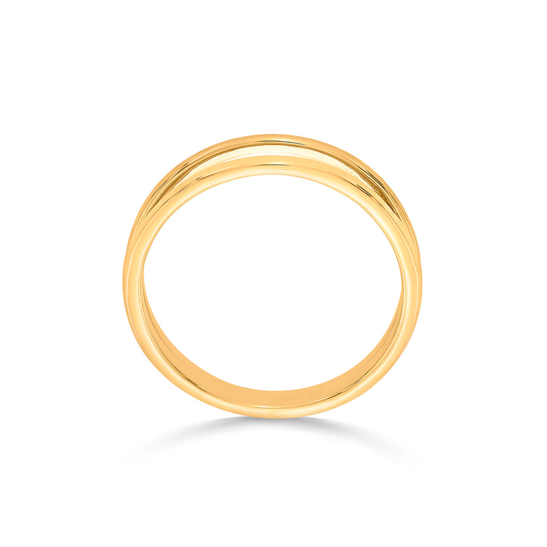 Twin Lines Gold Fashion Ring for Women