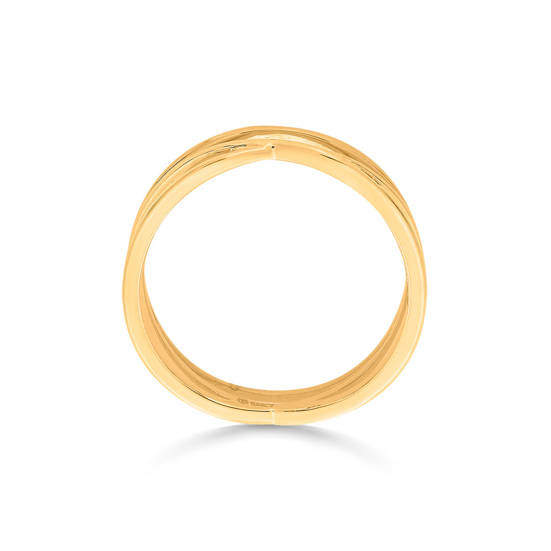 Woven Glow Gold Fashion Ring for Women