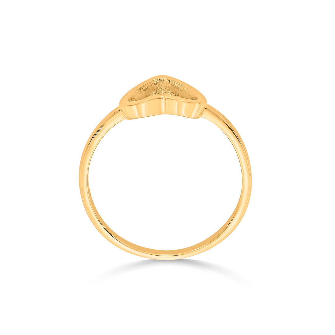 Gentle Heart Gold Heart Ring for Women