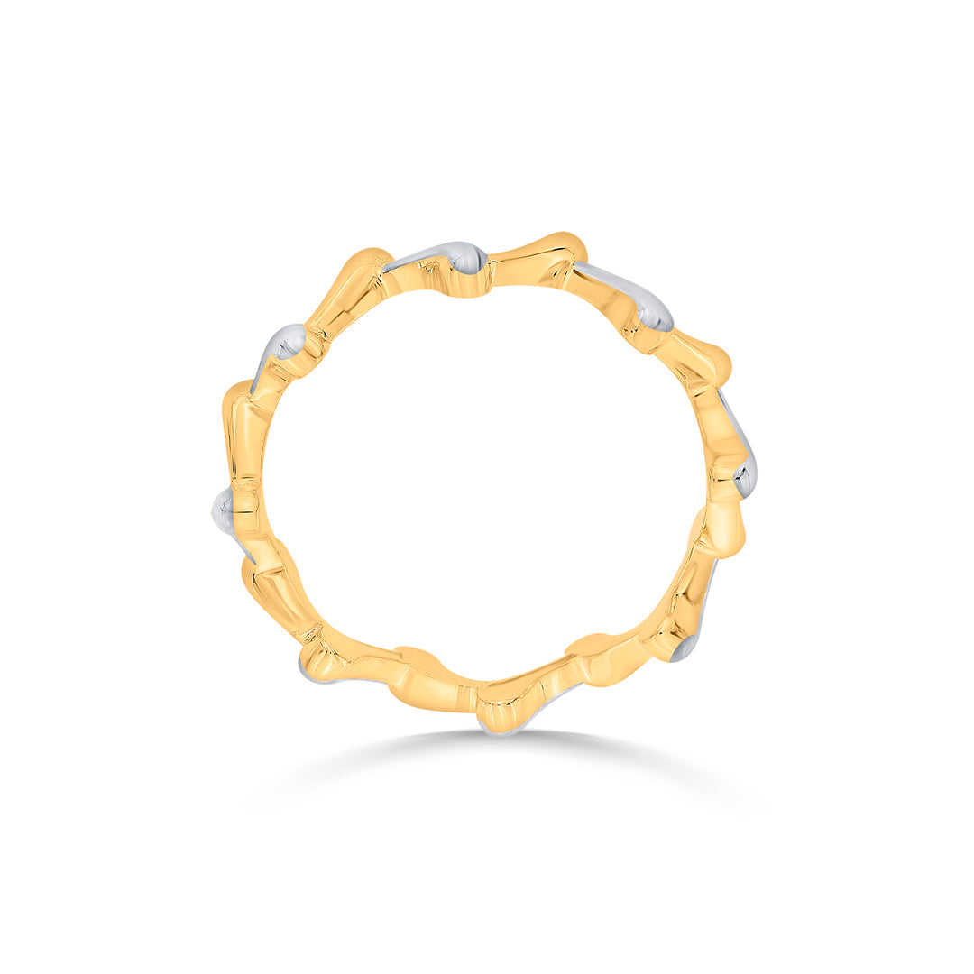 Crown Ripple Gold Fashion Ring for Women