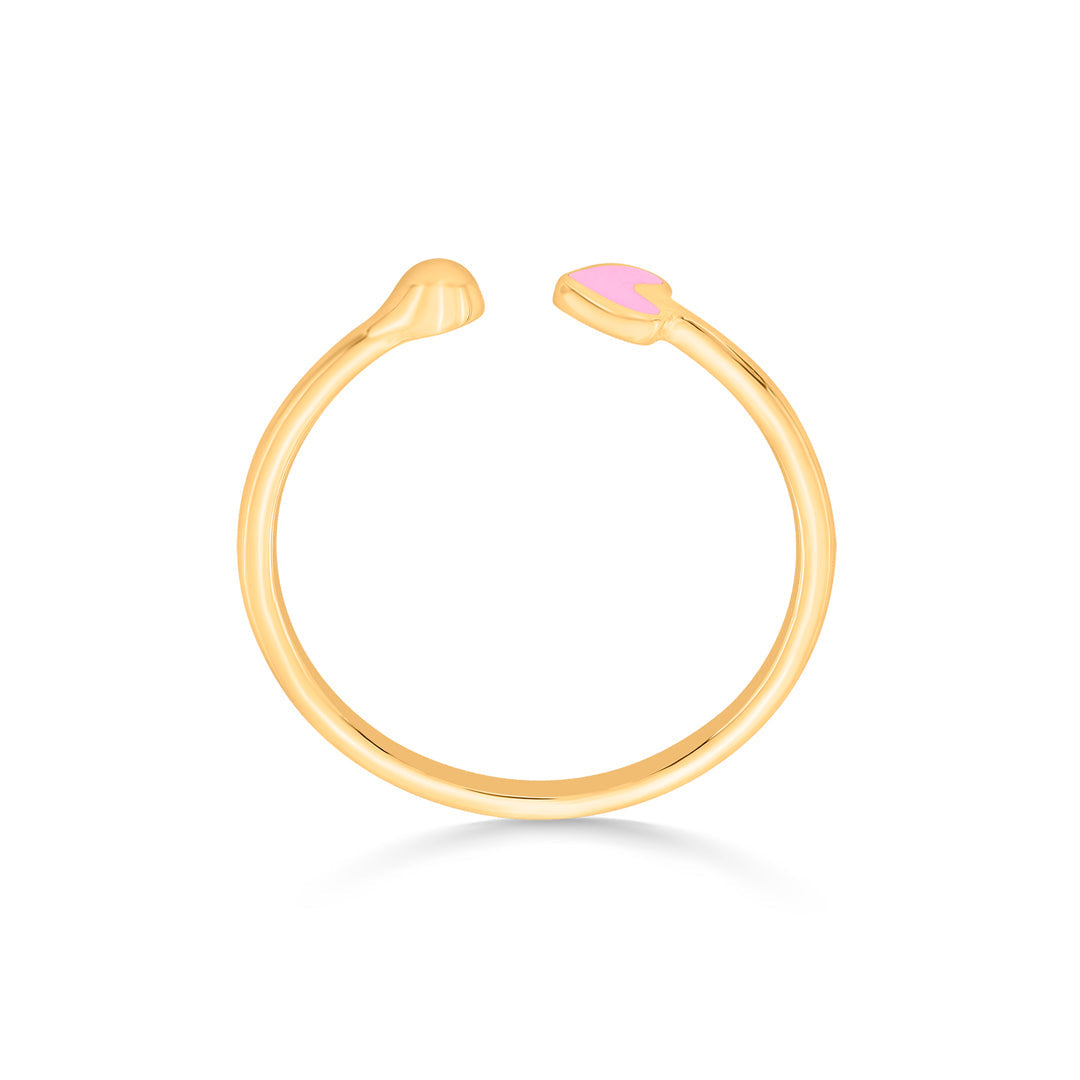 Cupid Kiss Gold Heart Ring for Women