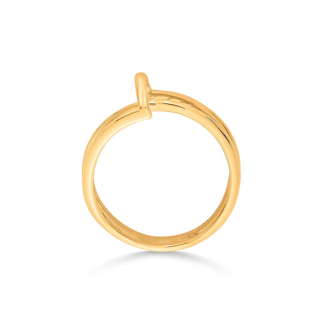 Urban Grid Gold Fashion Ring for Women