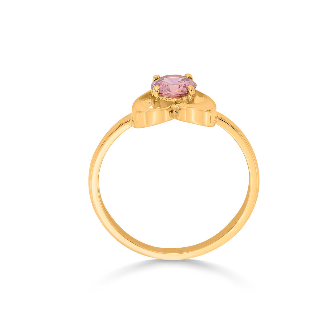 Rose Muse Gold Heart Ring for Women