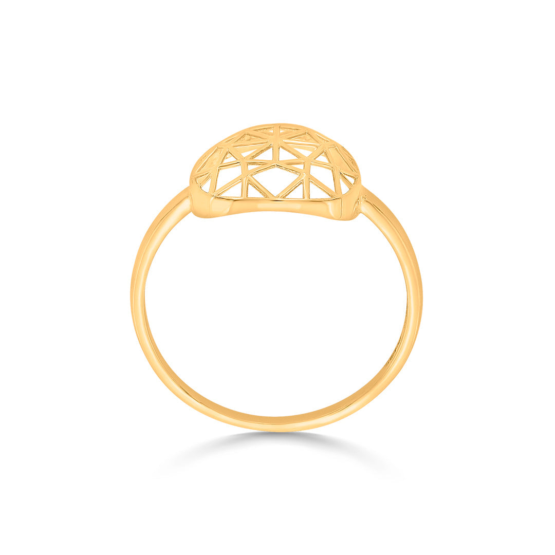 Radiant Frame Gold Fashion Ring for Women