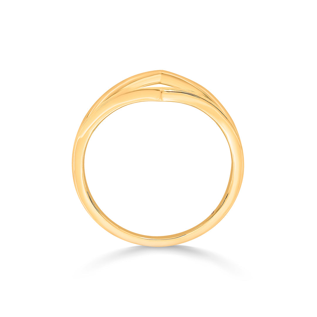 Sculpt Curve Gold Fashion Ring for Women