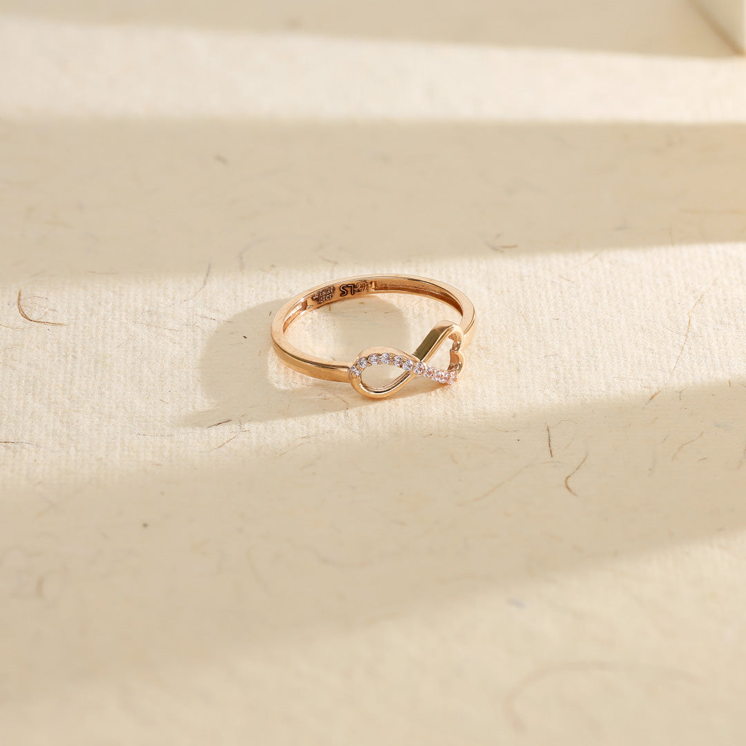 Golden Infinity Gold Eternity Ring for Women