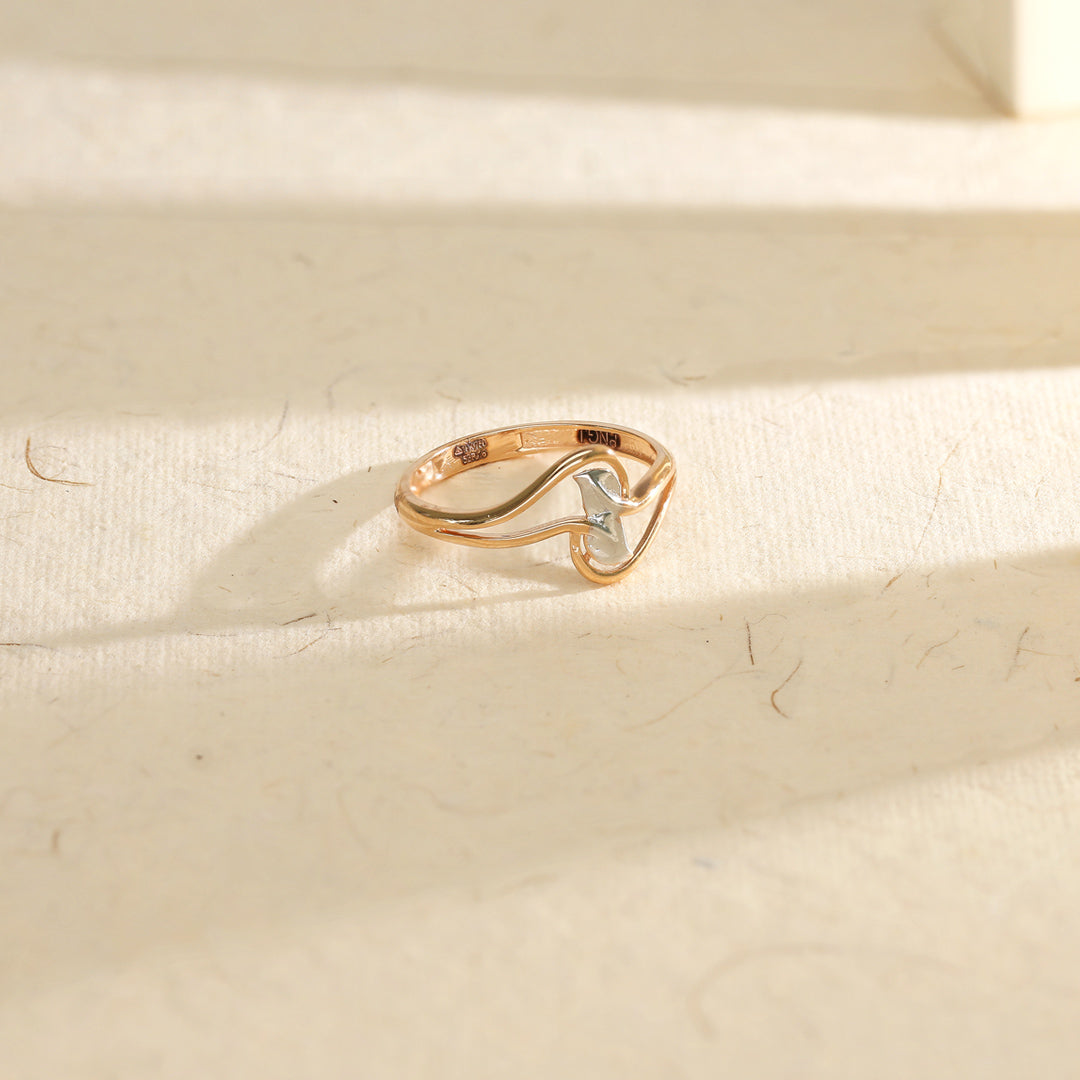 Velvet Arc Gold Casual Ring for Women