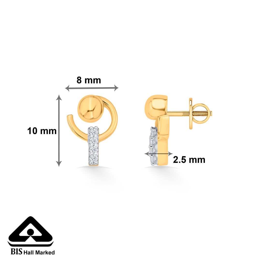Orion Peak Gold Stud Earrings for Women