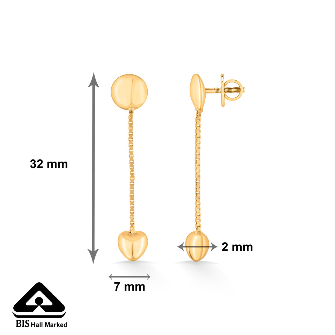 Sphere Glow Gold Drops & Danglers Earrings for Women