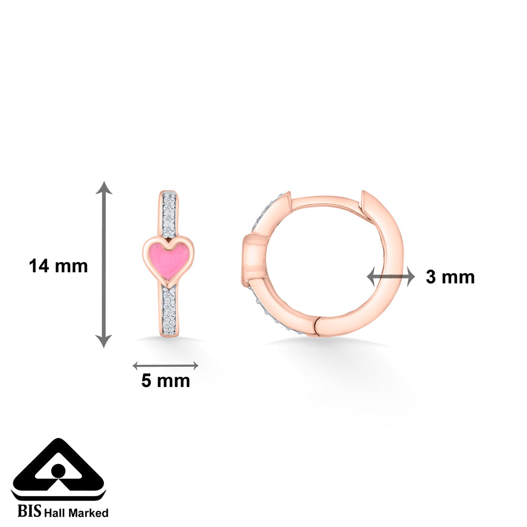 Heart Beat Gold Hoops & Huggies Earrings for Women